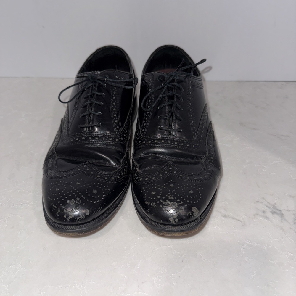 Florsheim Imperial Jefferson Oxford Black Leather Shoes - size 8.5